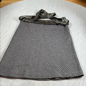 career skirt grey tweed low waist flare size 10 fully lined Sz 10 30”waist 21” L